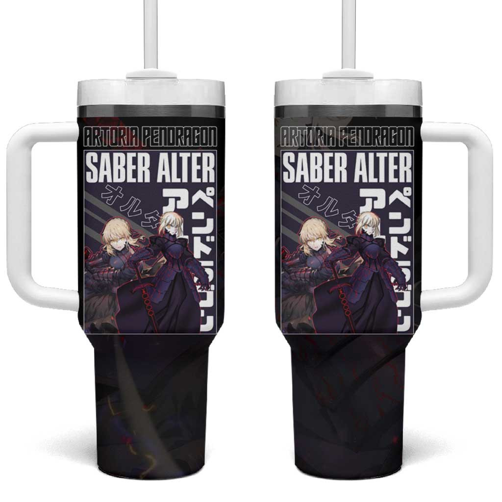 Saber Alter Fate Stay Night Tumbler With Handle With Crimson Darkness Clash