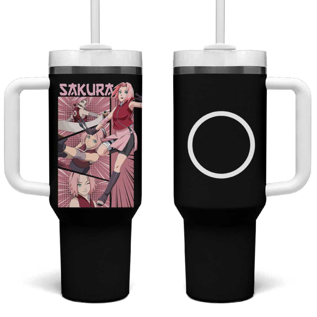 Sakura Naruto Medical Ninja Tumbler With Handle With Inner Strength Anime Style