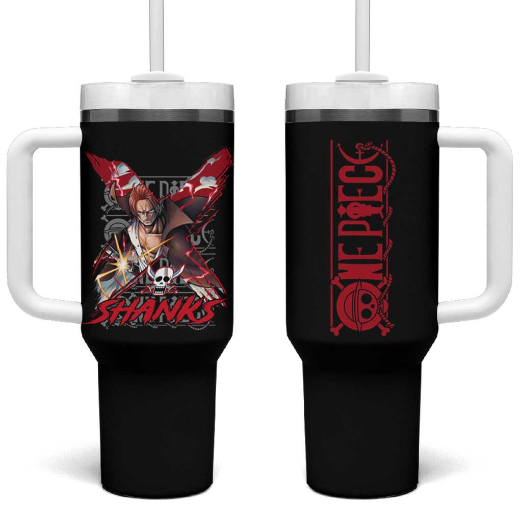 Shanks One Piece Red Haired Yonko Tumbler With Handle With Sword And Cape Anime Style