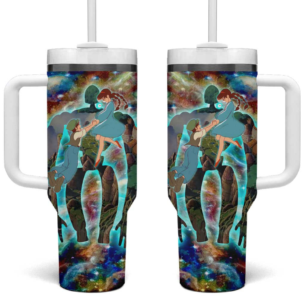 Sheeta Castle In The Sky Tumbler With Handle With Magical Floating Adventure Vibe