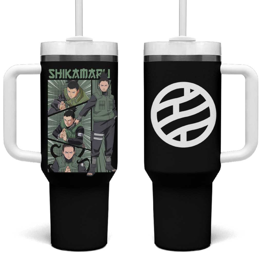 Shikamaru Naruto Tactical Genius Tumbler With Handle With Lazy Attitude Anime Style