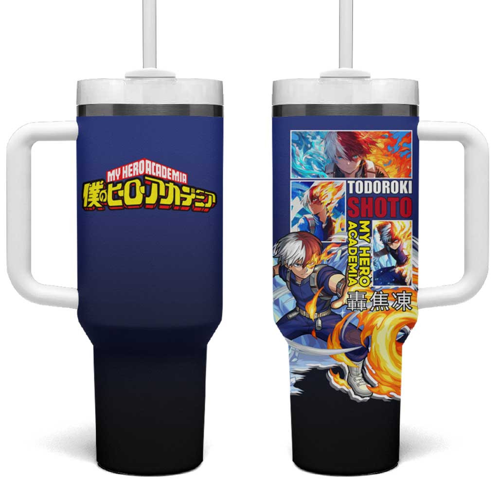 Shoto Todoroki My Hero Academia Tumbler With Handle Fire And Ice Dual Power Style