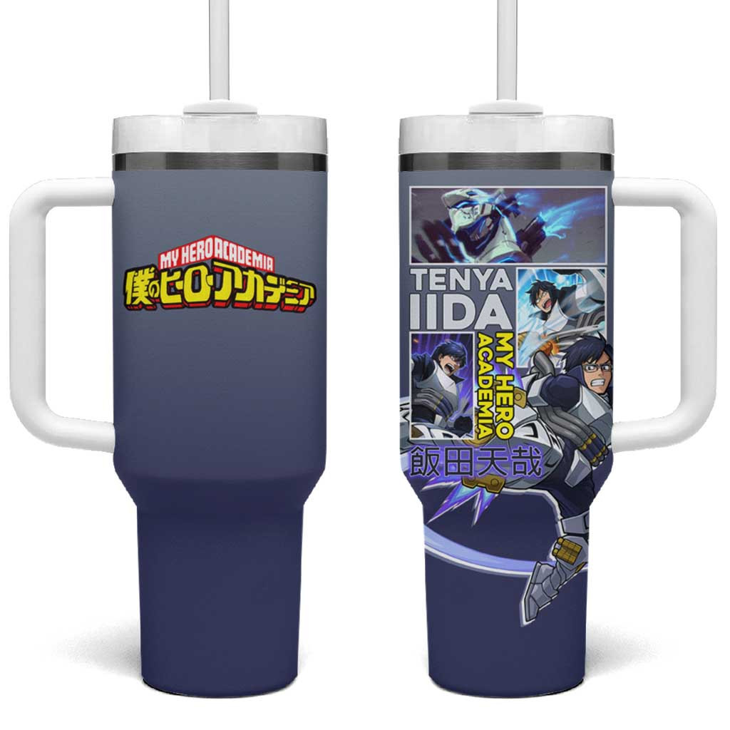 Tenya Iida My Hero Academia Tumbler With Handle Engine Leg Quirk Speed Motion Style