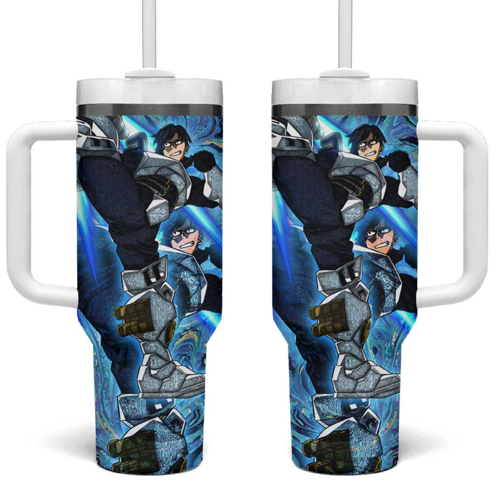 Tenya Iida My Hero Academia Tumbler With Handle With Speed Burst Swirl Effects