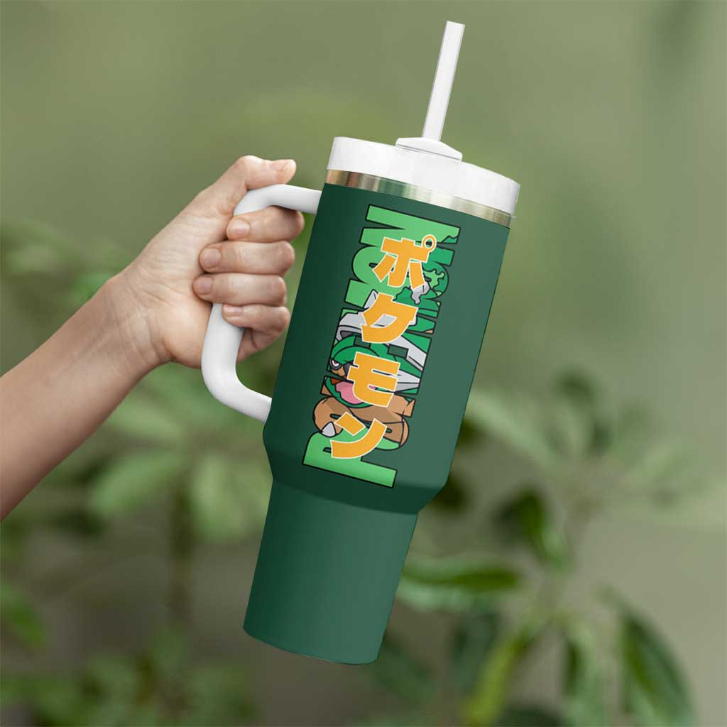 Torterra Tumbler With Handle Evolution Grass Ground Type Forest Turtle Design