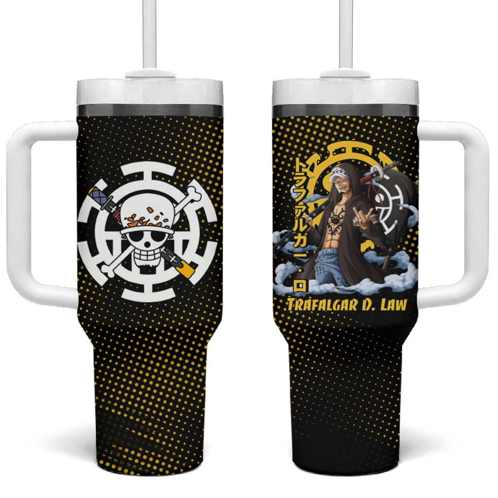 Trafalgar D Law Tumbler With Handle With Surgeon Of Death Anime Graphics