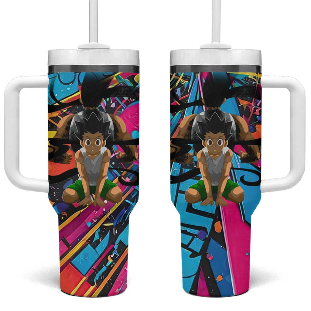 Trippy Gon Freecss Hunter X Hunter Tumbler With Handle Trippy Mix Anime Style