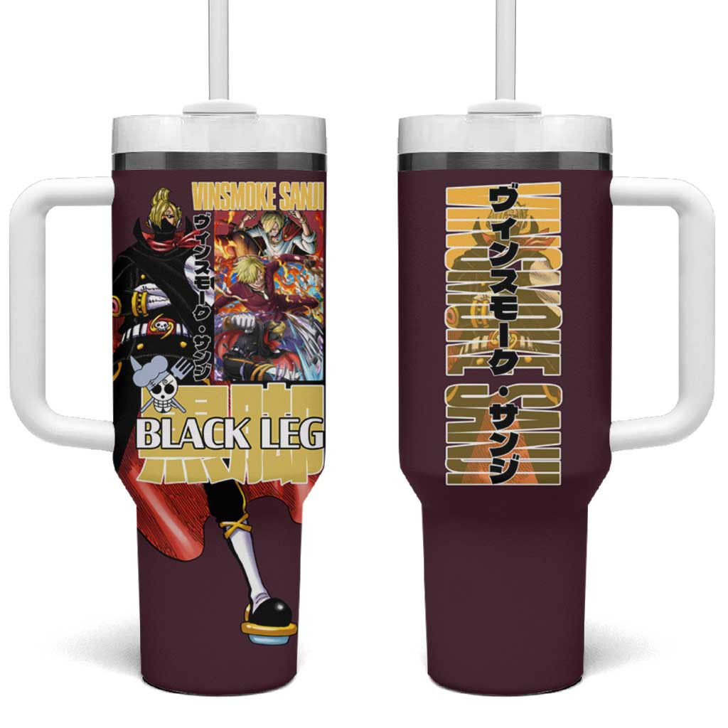 Vinsmoke Sanji V2 One Piece Fire Kick Chef Tumbler With Handle In Japan Anime Style