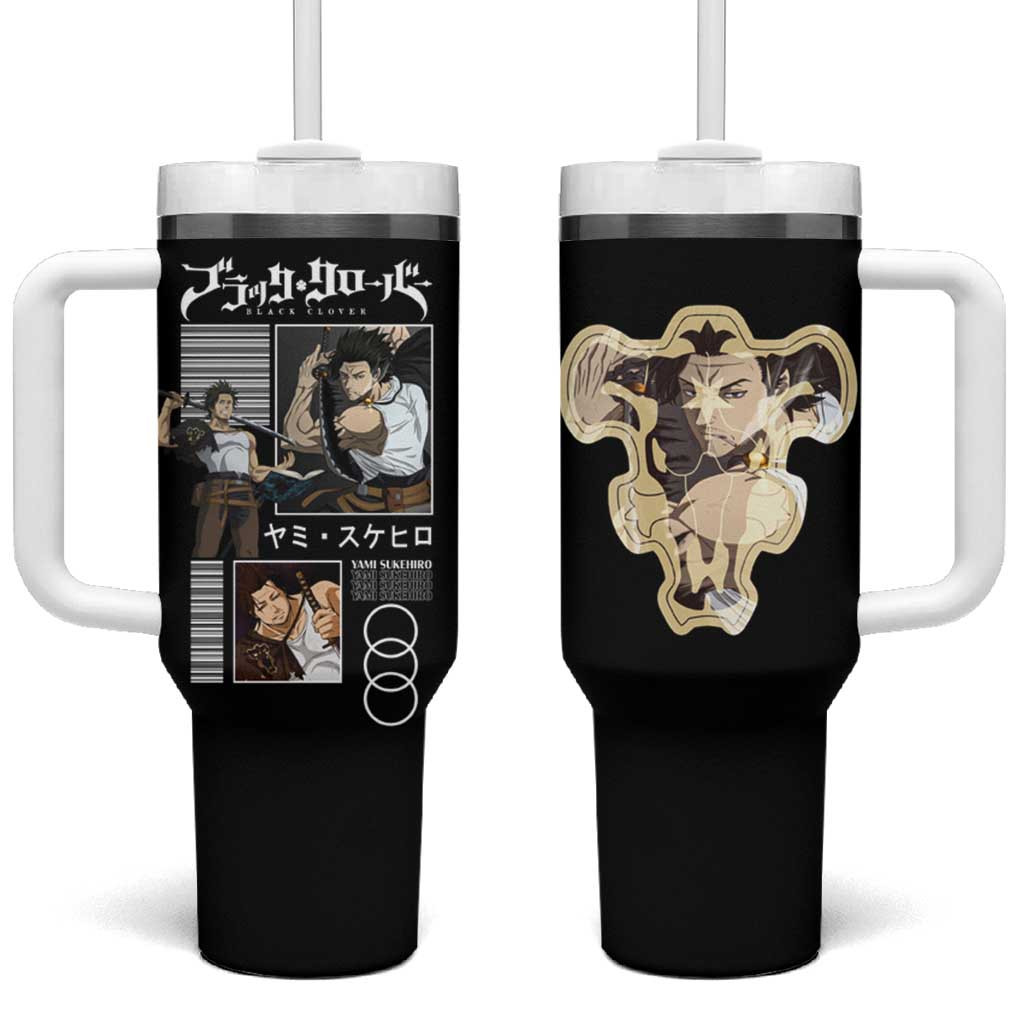 Yami Sukehiro Black Clover Tumbler With Handle Anime Style