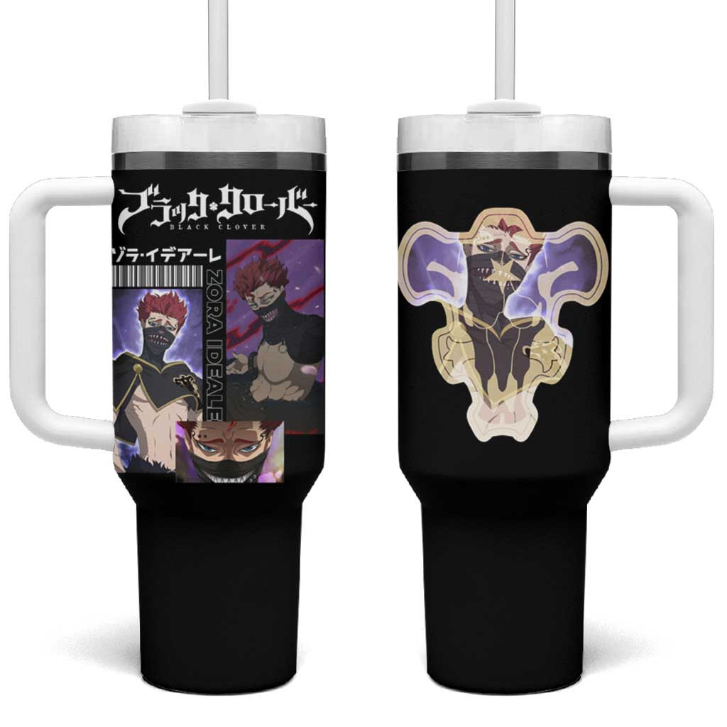 Zora Ideale Black Clover Tumbler With Handle Anime Style
