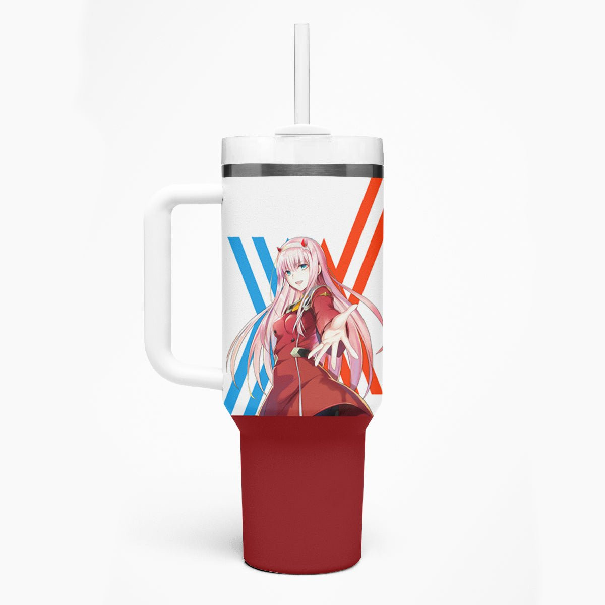 002 Zero Two Strelitzia Tumbler With Handle Anime Style