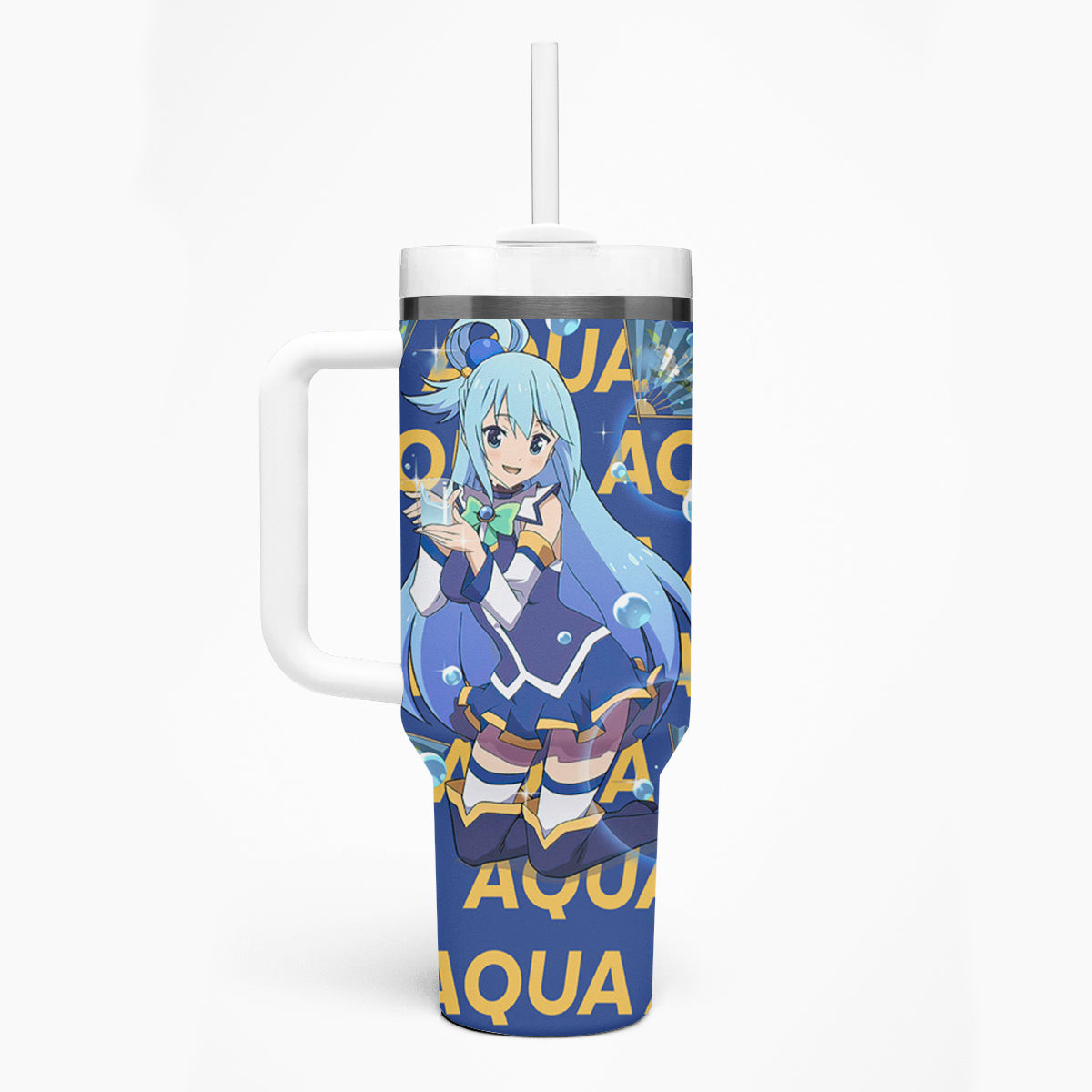 Aqua Konosuba Tumbler With Handle Anime Style