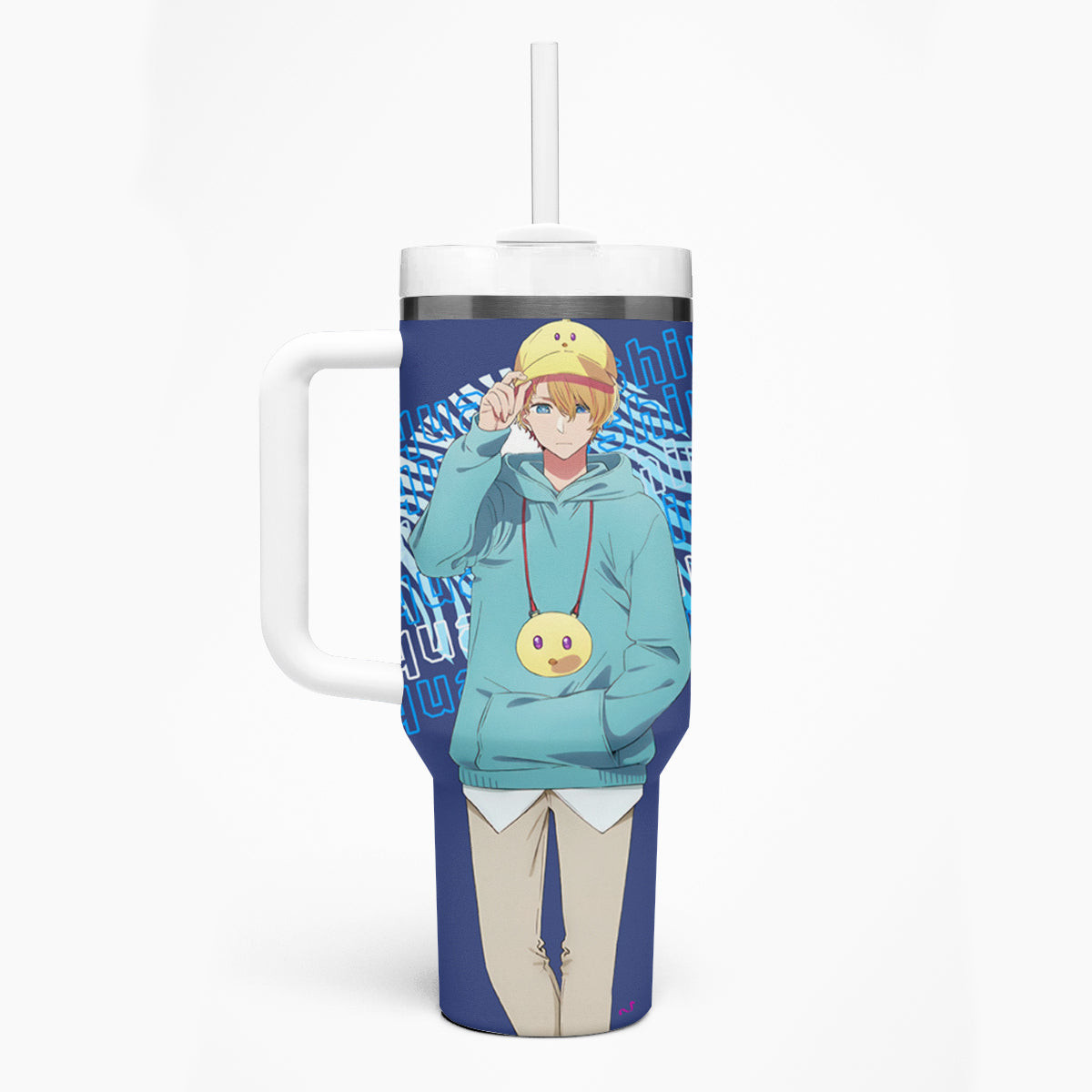 Aquamarine Hoshino Oshi No Ko Tumbler With Handle Anime Style