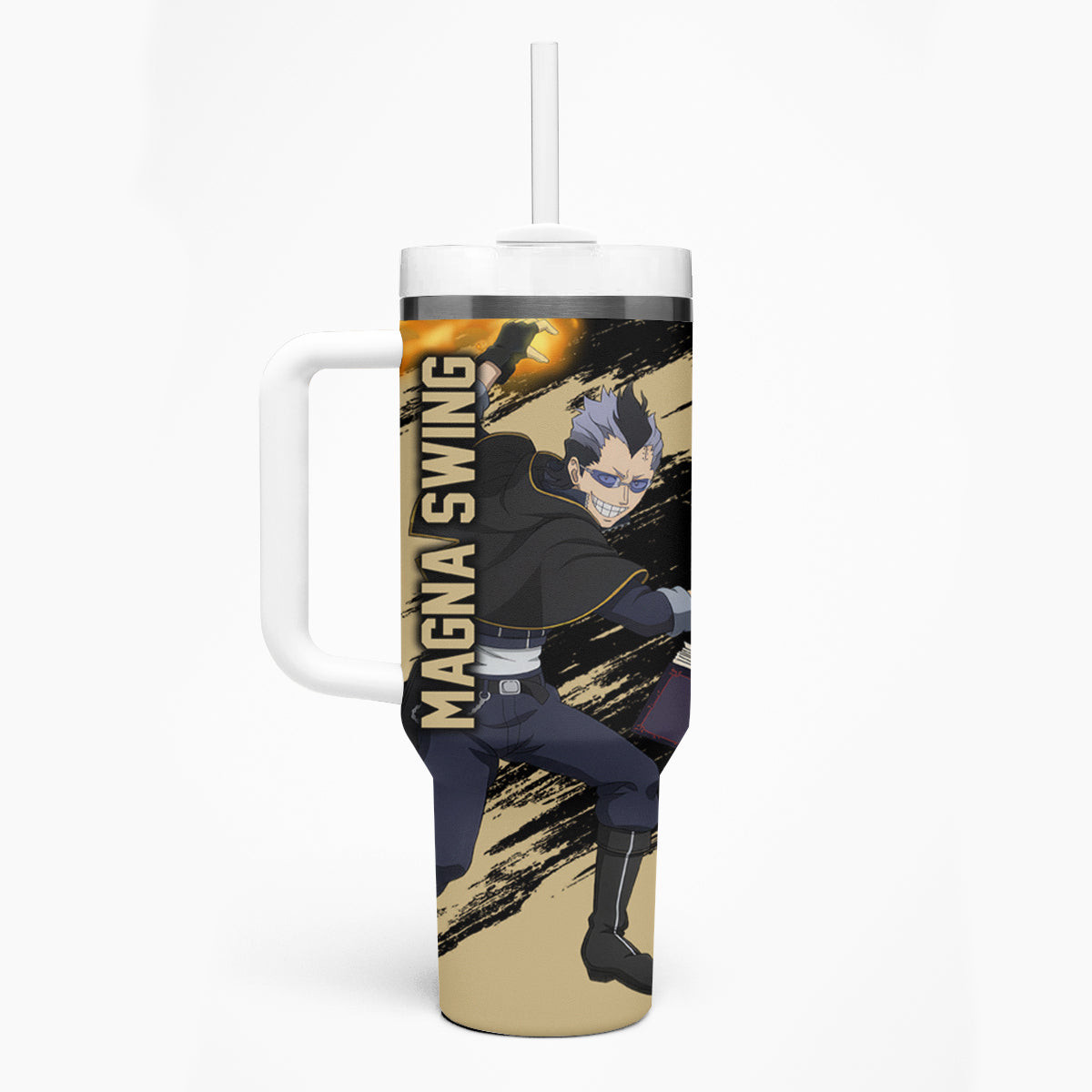 Black Bull Magna Swing Tumbler With Handle Black Clover Anime