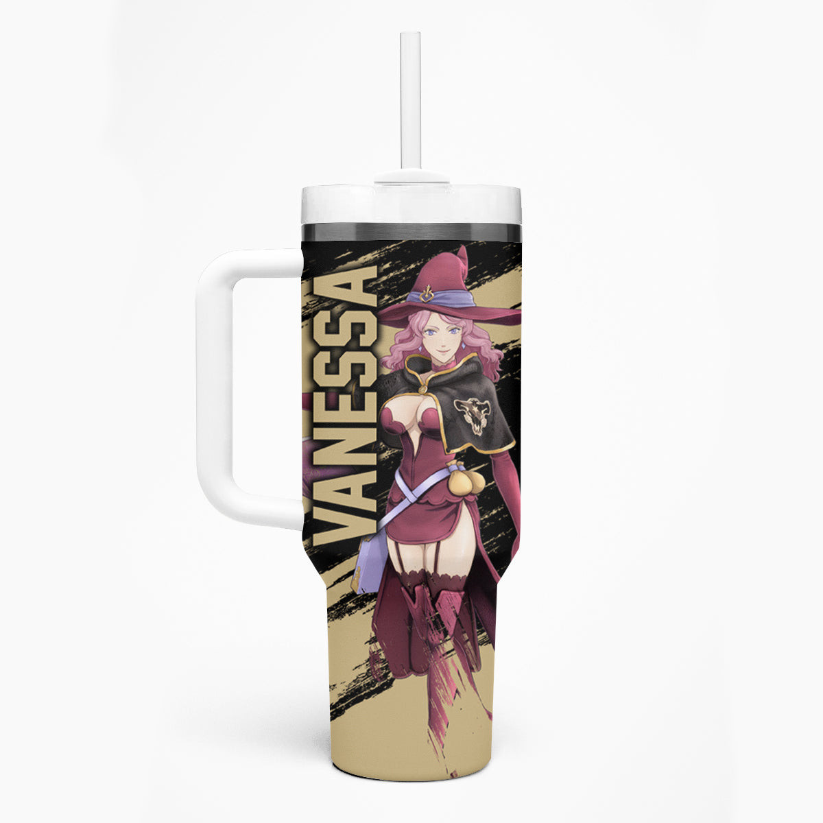 Black Bull Vanessa Tumbler With Handle Black Clover Anime