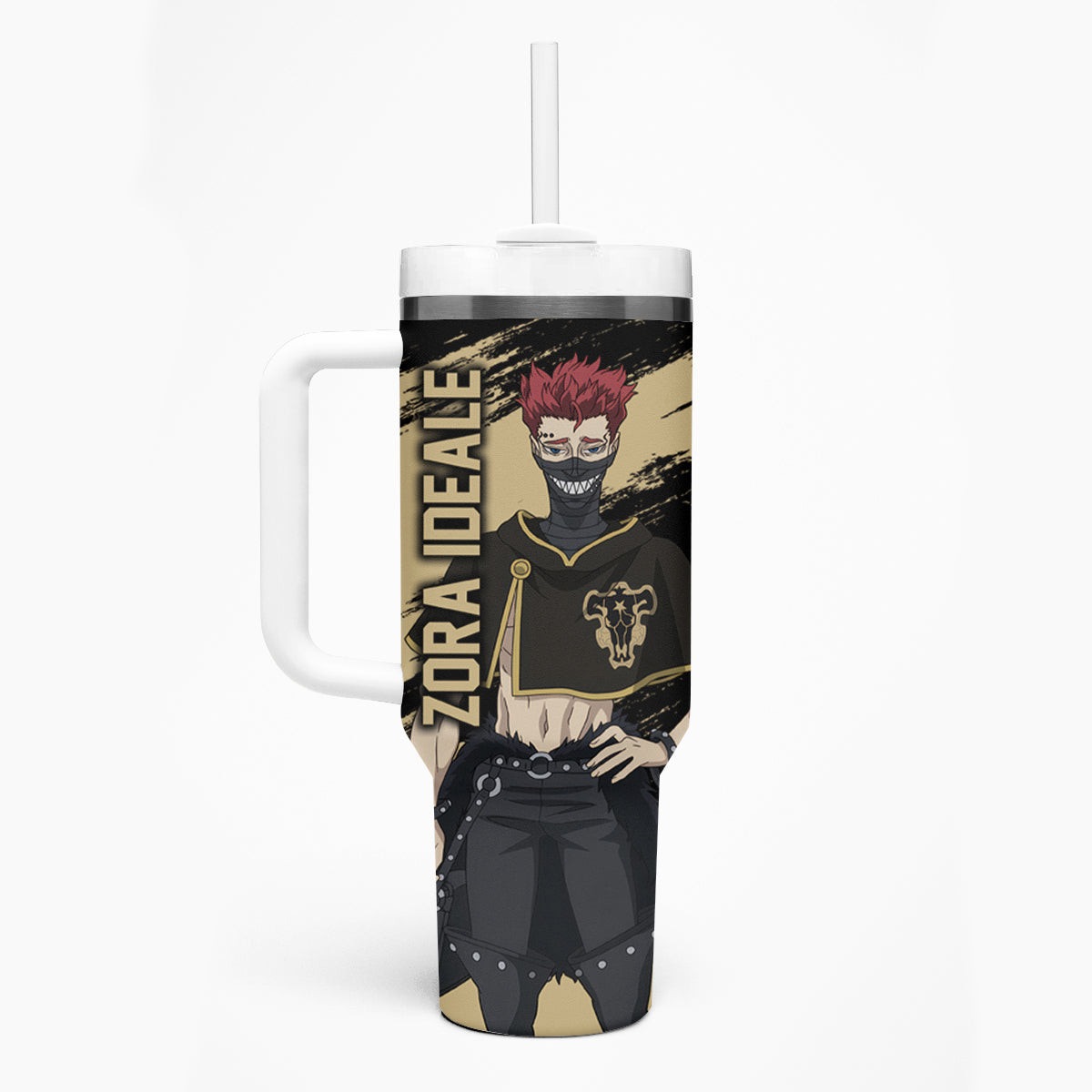 Black Bull Zora Ideale Tumbler With Handle Black Clover Anime