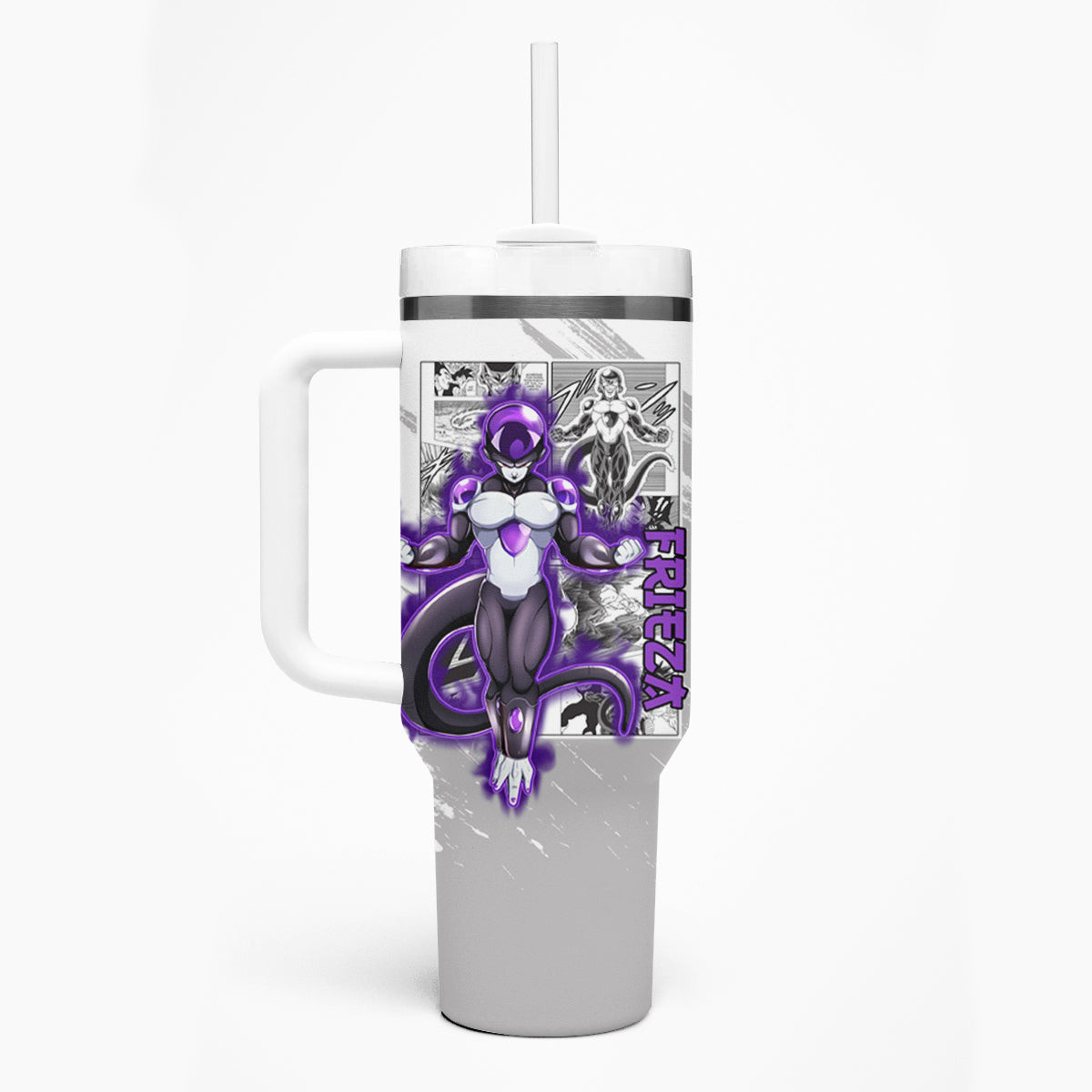 Black Frieza Tumbler With Handle Dragon Ball Mix Anime Manga