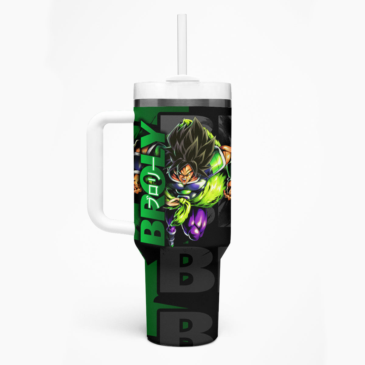 Broly Dragon Ball Tumbler With Handle Anime Mix Pattern Style