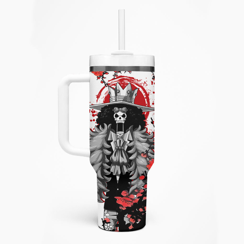 Brook One Piece Tumbler With Handle Japan Style Anime