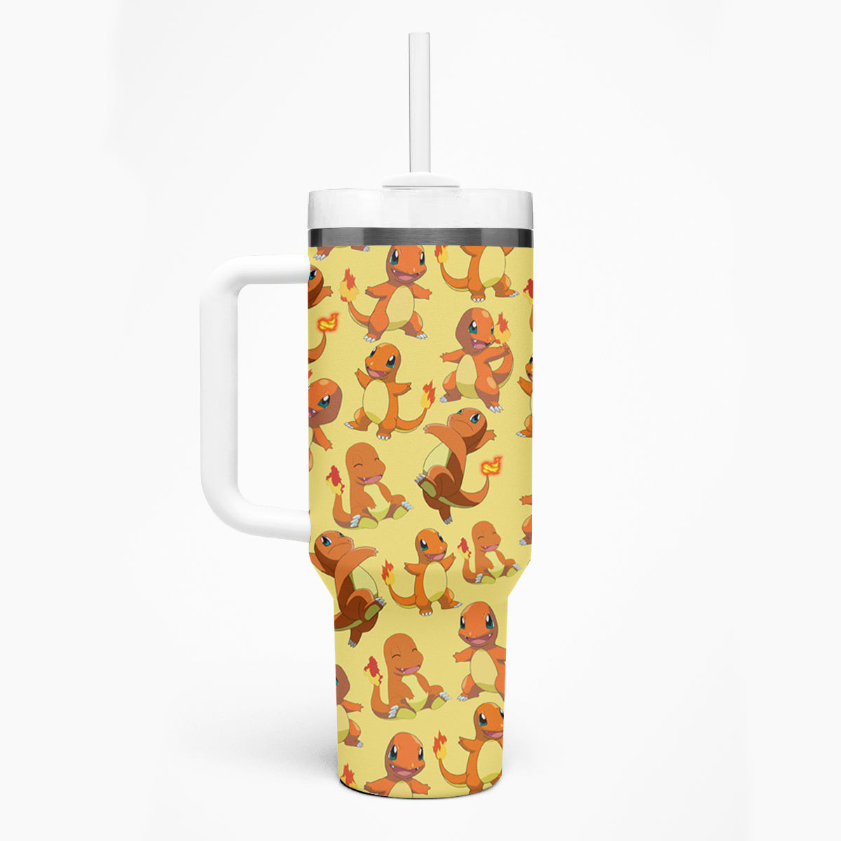 Charmander Tumbler With Handle Pattern Style