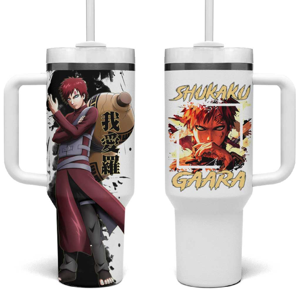Gaara Naruto Tumbler With Handle With Shukaku Sand Power And Fierce Ninja Spirit