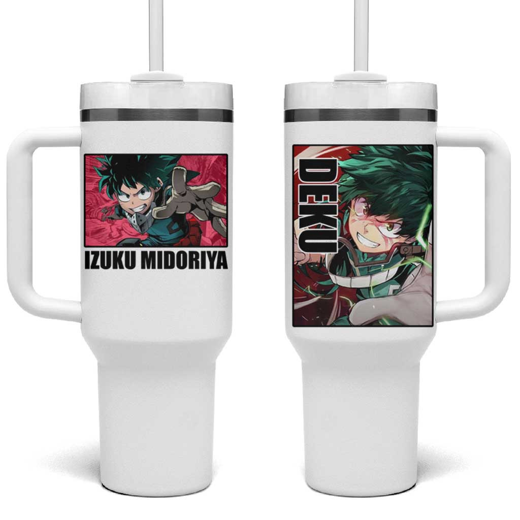 Midoriya Izuku My Hero Academia Tumbler With Handle One For All Power Pose Anime Style