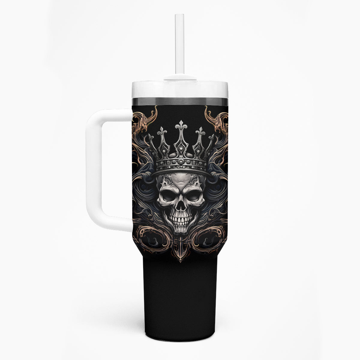 Skull Fantasy Tumbler With Handle Who Needs Inner Demons When You Are The Demon