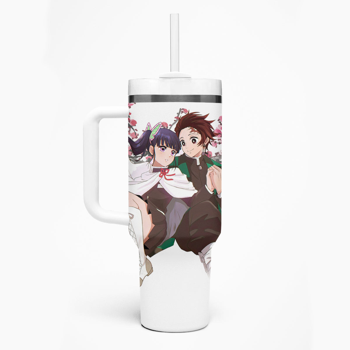 Tanjiro And Kanao Tumbler With Handle Demon Slayer