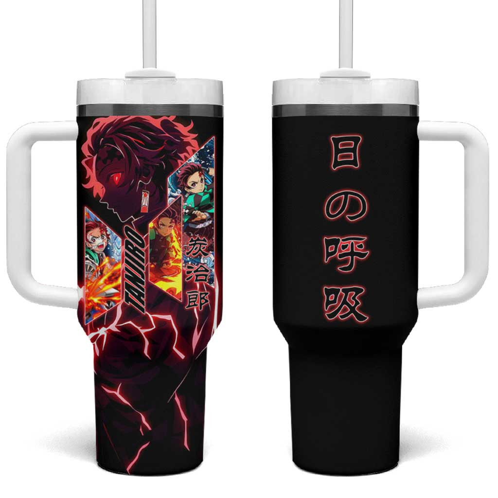 Tanjiro Demon Slayer Tumbler With Handle Demon Slayer Hinokami Kagura Anime