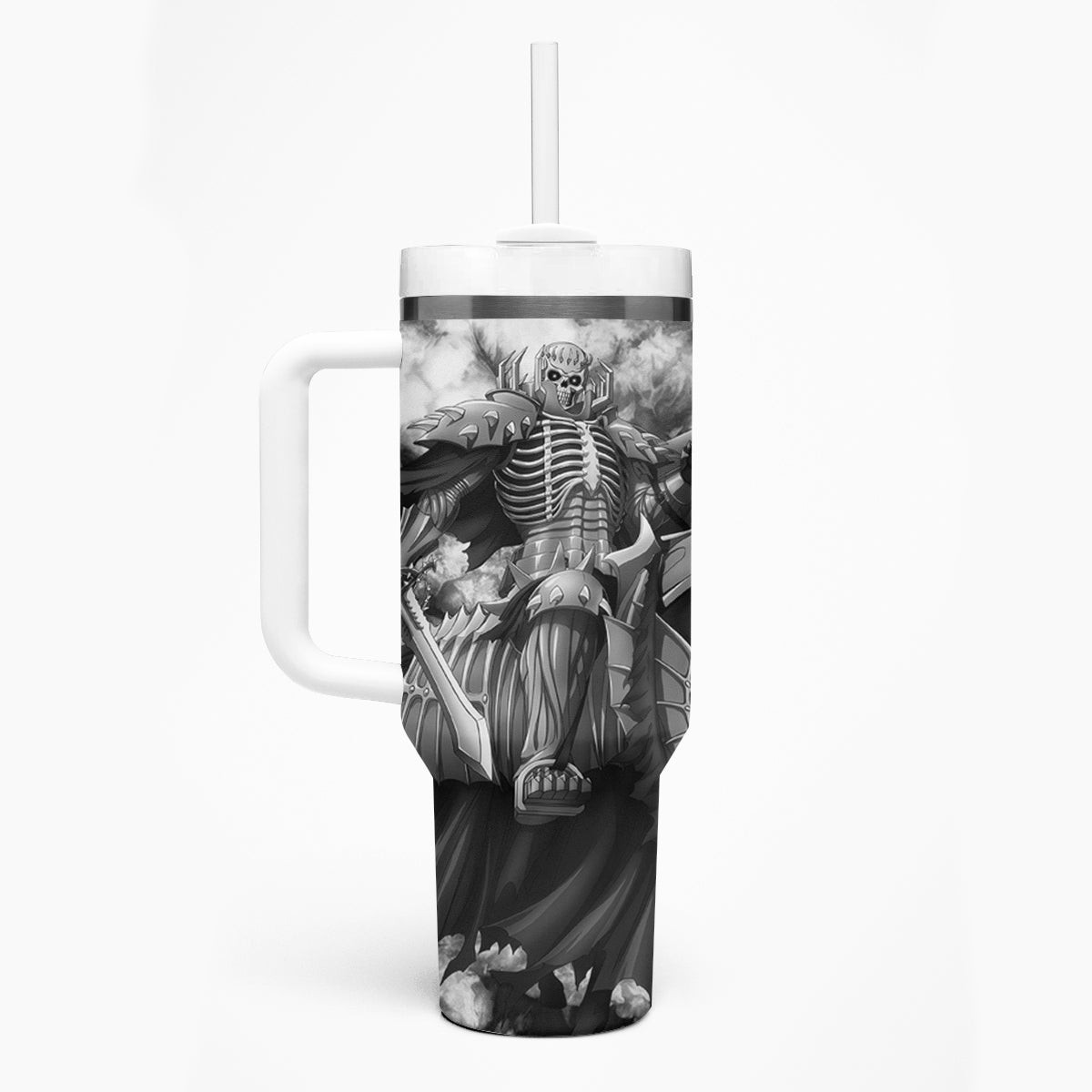 The Skull Knight Berserk Tumbler With Handle Anime Grunge Style