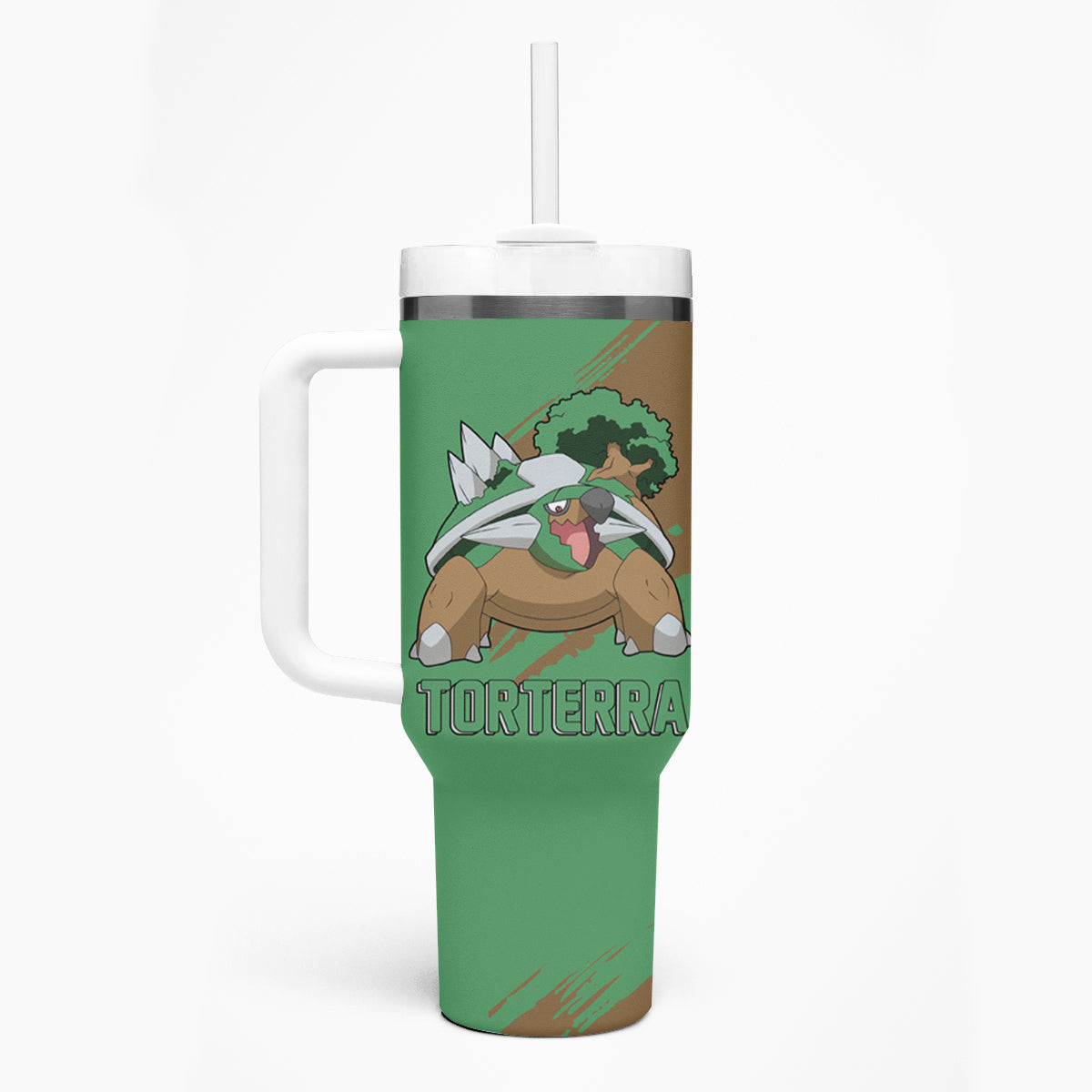 Torterra Pokemon Tumbler With Handle Anime Style