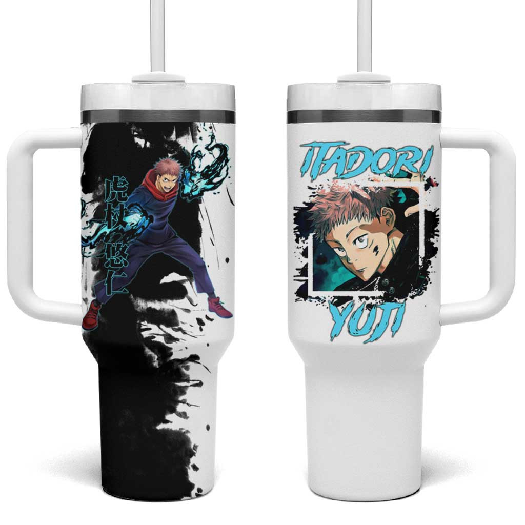 Yuji Itadori Jujutsu Kaisen Tumbler With Handle With Cursed Energy Power Burst