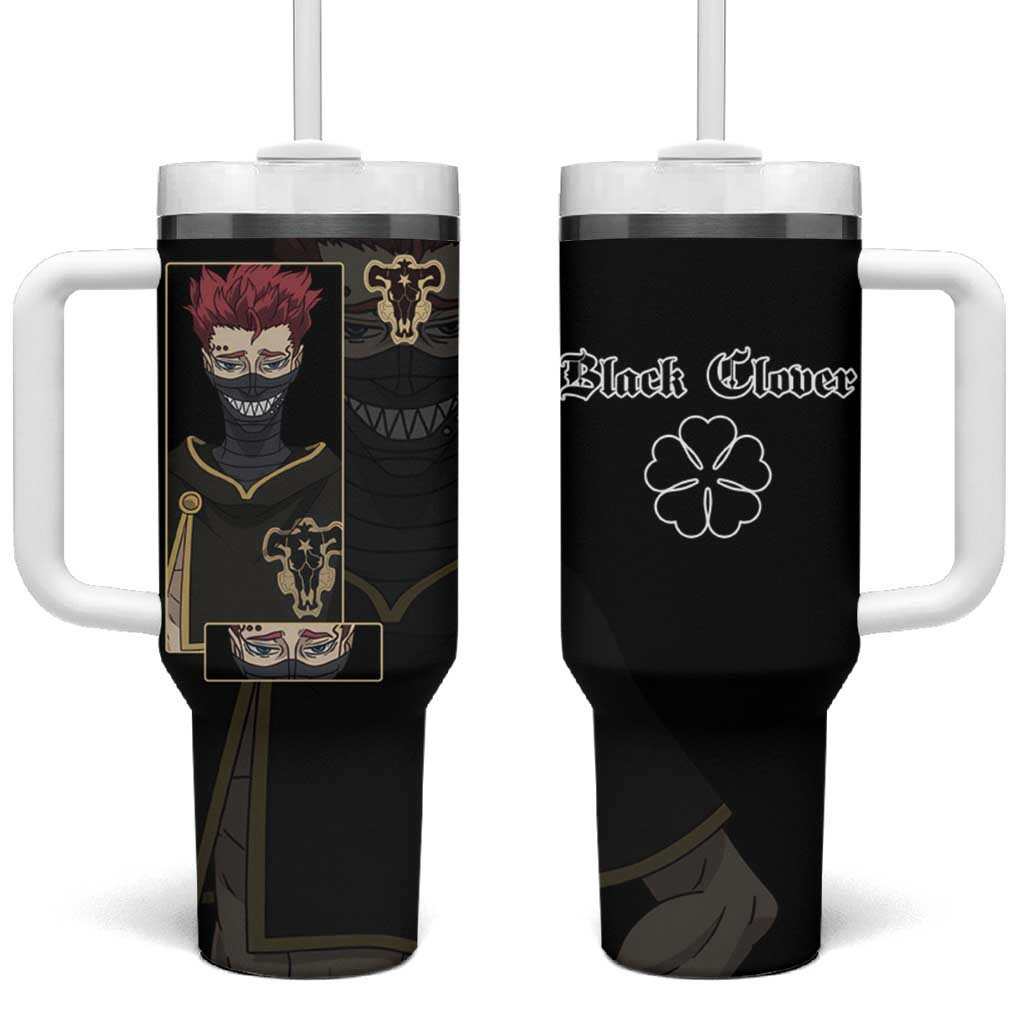 Zora Ideale Black Clover Tumbler With Handle Mysterious Masked Mage Look Anime Style