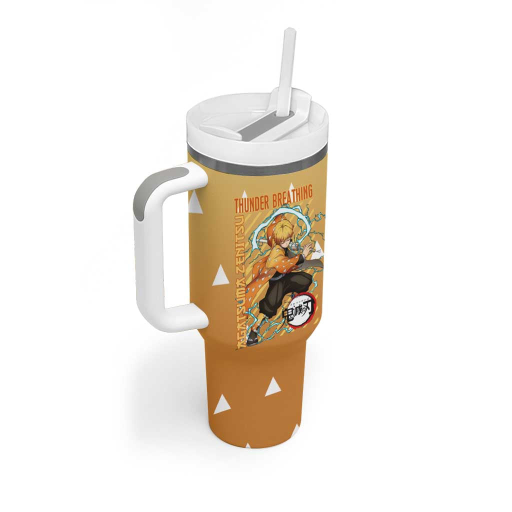 Agatsuma Zenitsu Demon Slayer Tumbler With Handle Anime Style
