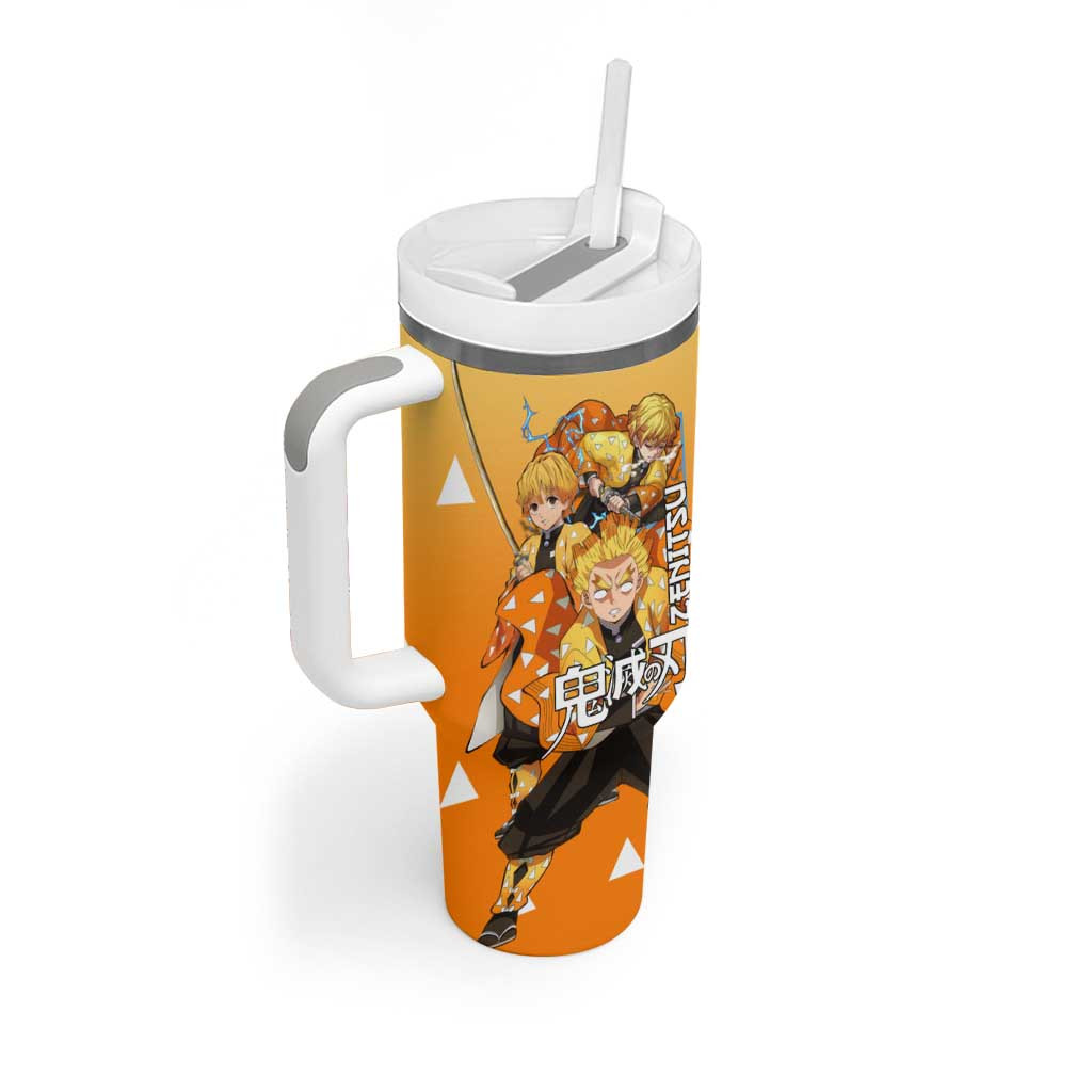 Agatsuma Zenitsu Haori Demon Slayer Tumbler With Handle Anime Style