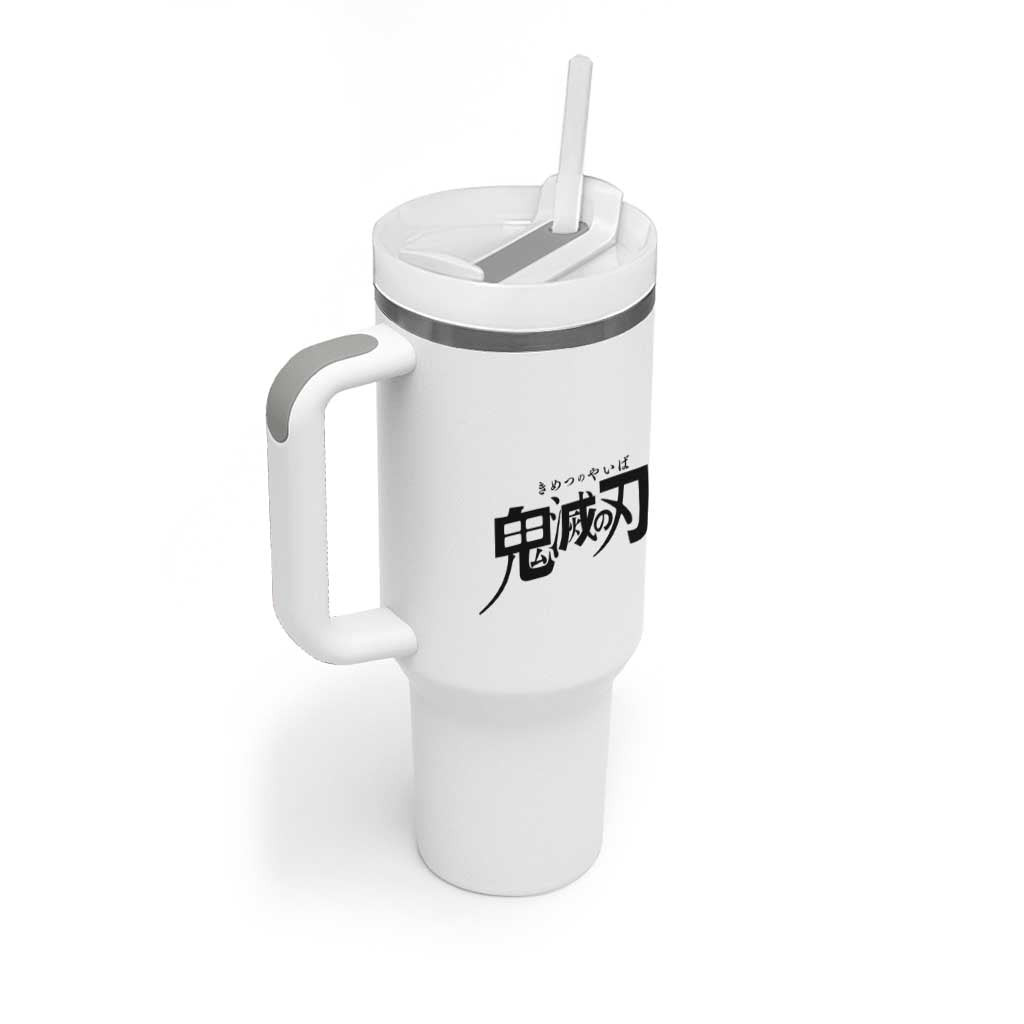 Akaza Demon Slayer Tumbler With Handle Anime Style