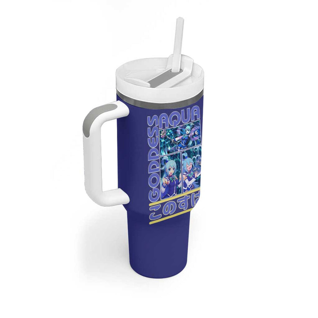 Aqua Konosuba Streetwear Hoodie Tumbler With Handle Anime Style