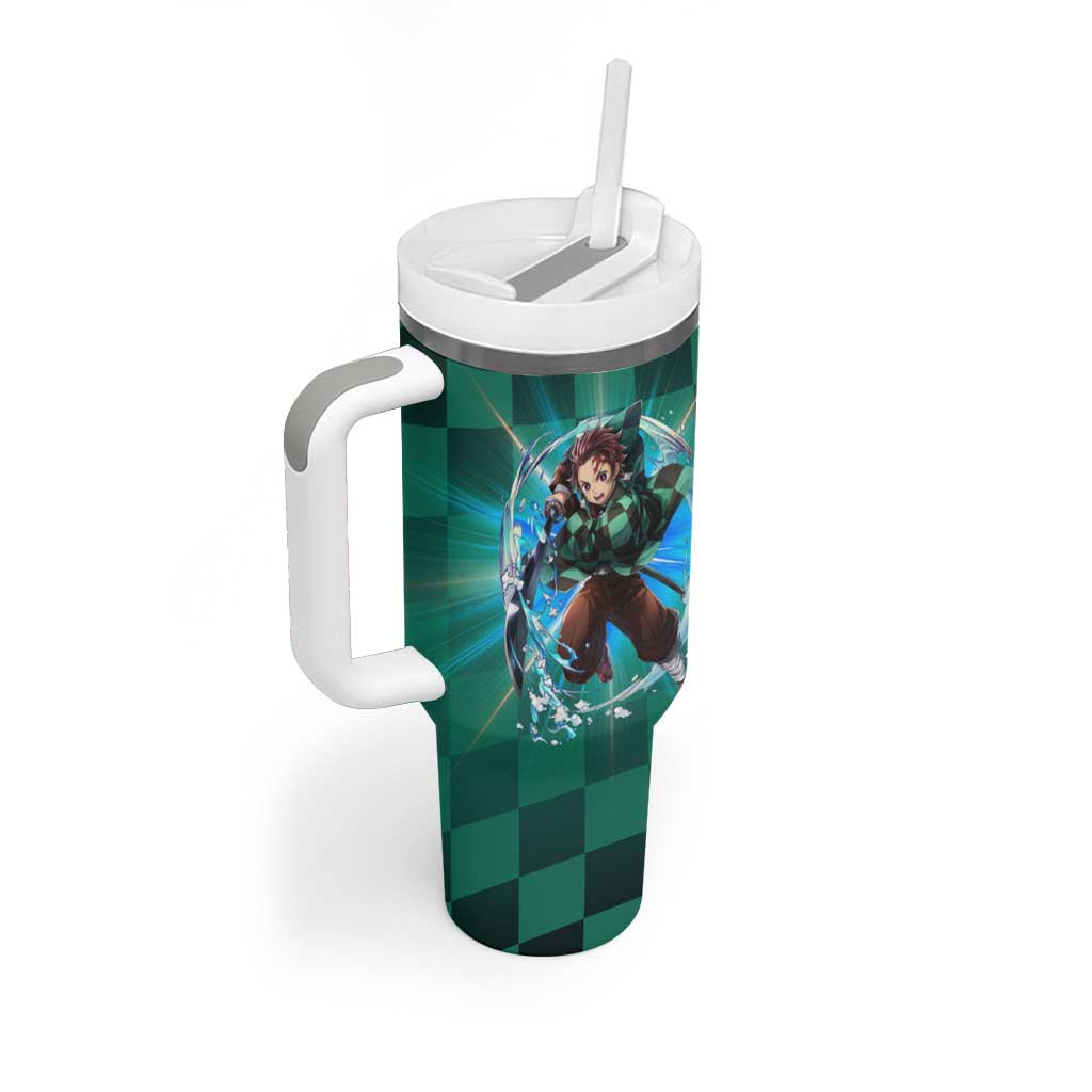 Astral Aura Tanjiro Demon Slayer Tumbler With Handle Anime Style