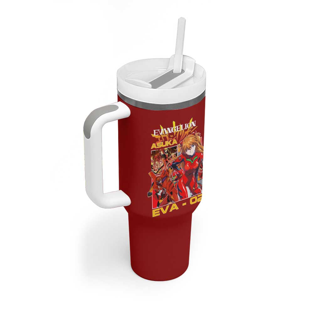 Asuka Langley Sohryu X Eva 02 Neon Genesis Evangelion Tumbler With Handle Anime Style