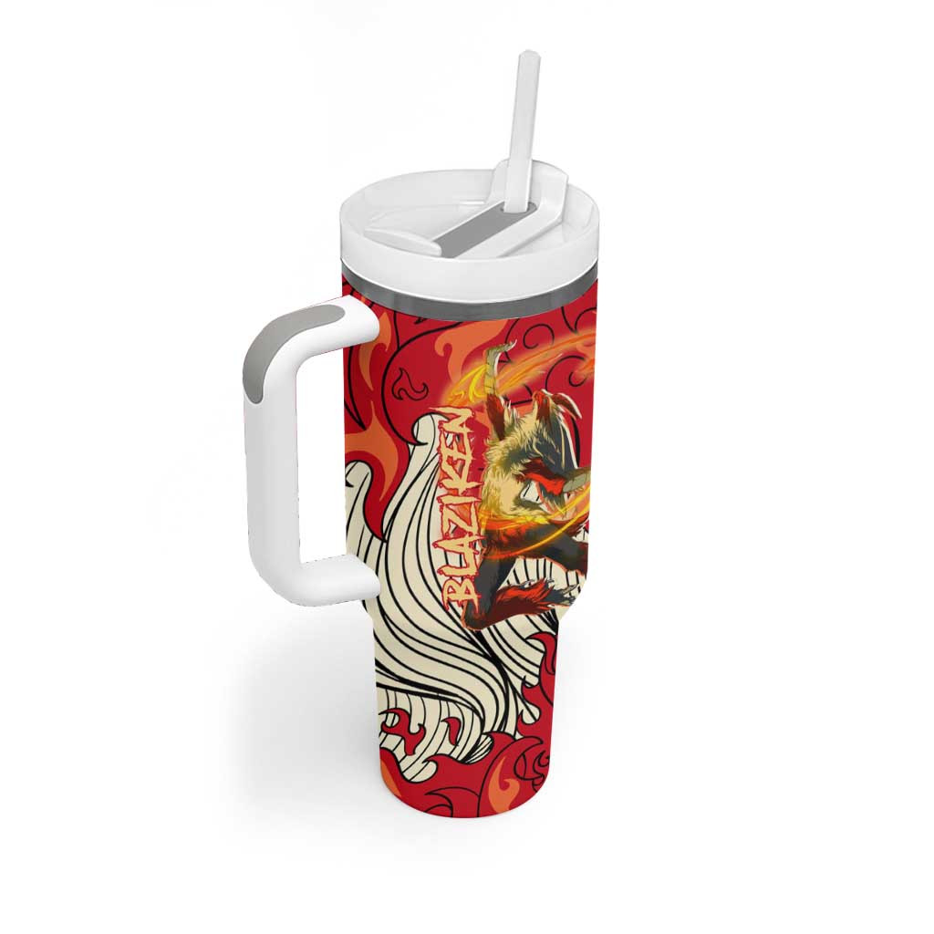 Blaziken Pokemon Tumbler With Handle Anime Style