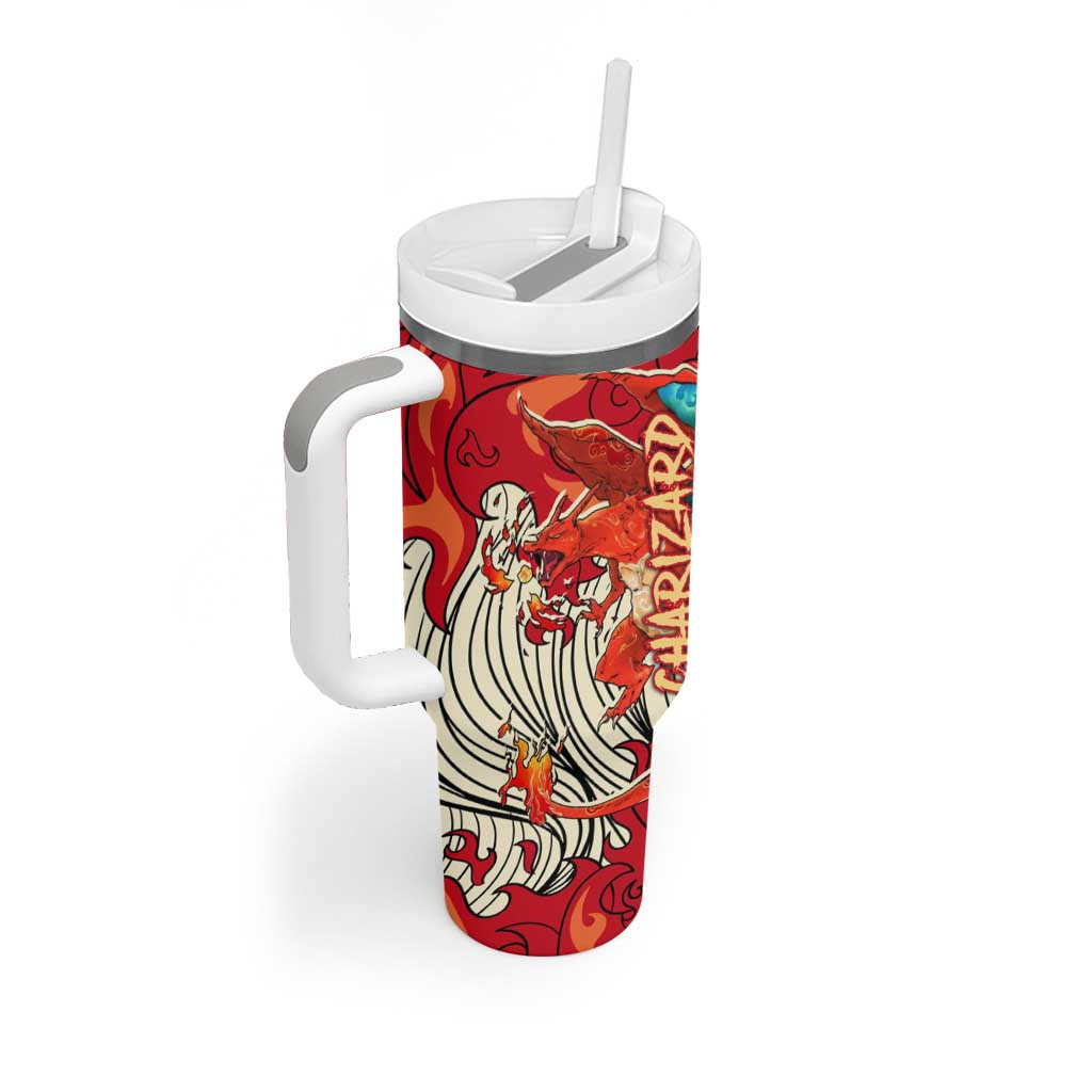Charizard Pokemon Tumbler With Handle Anime Style