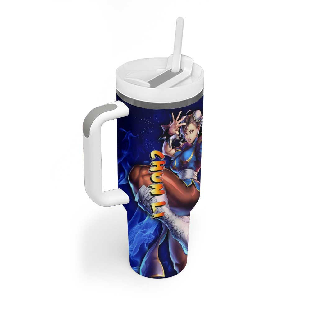 Chun Li Street Fighter Tumbler With Handle Anime Mix Manga Style
