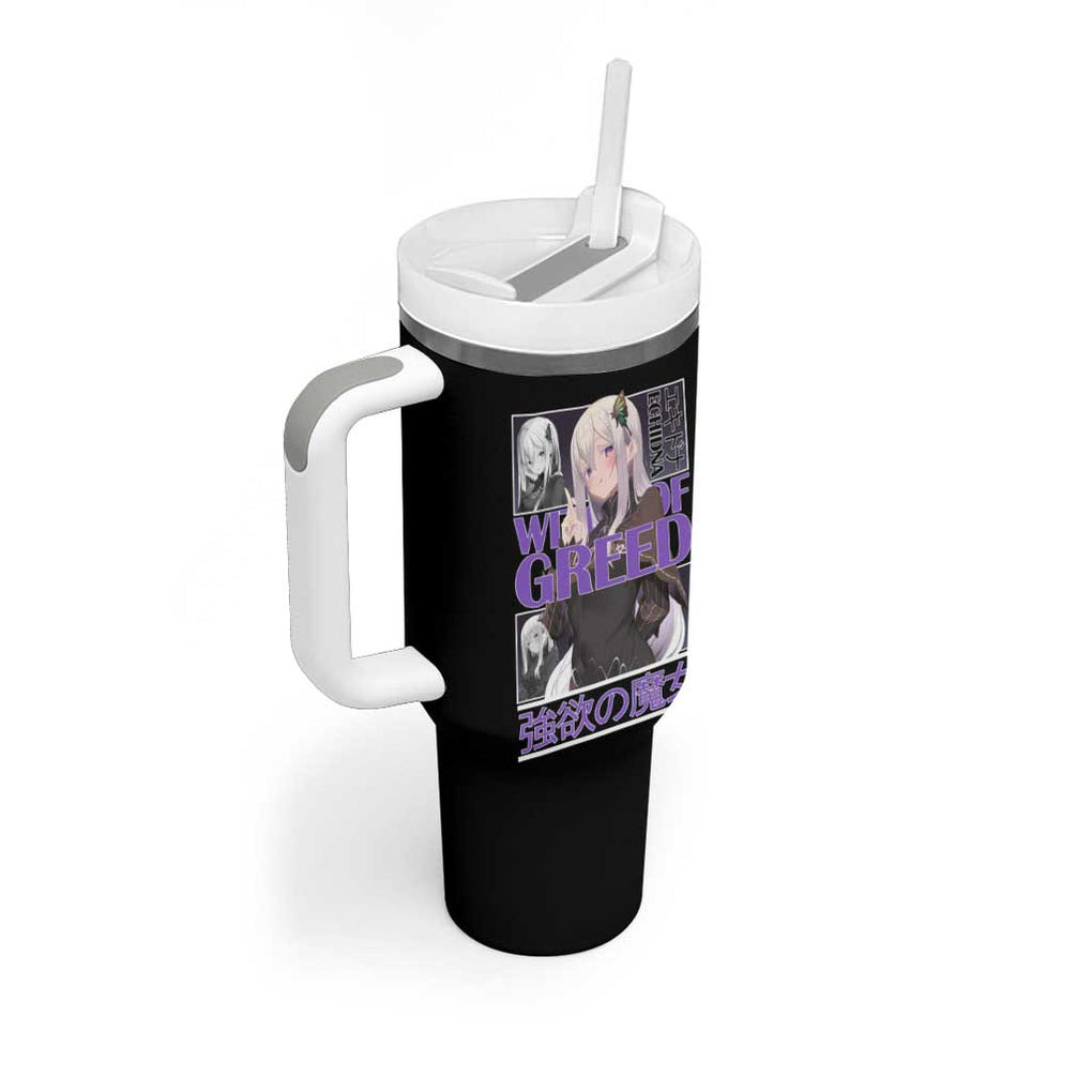 Echidna Re Zero Tumbler With Handle Anime Style