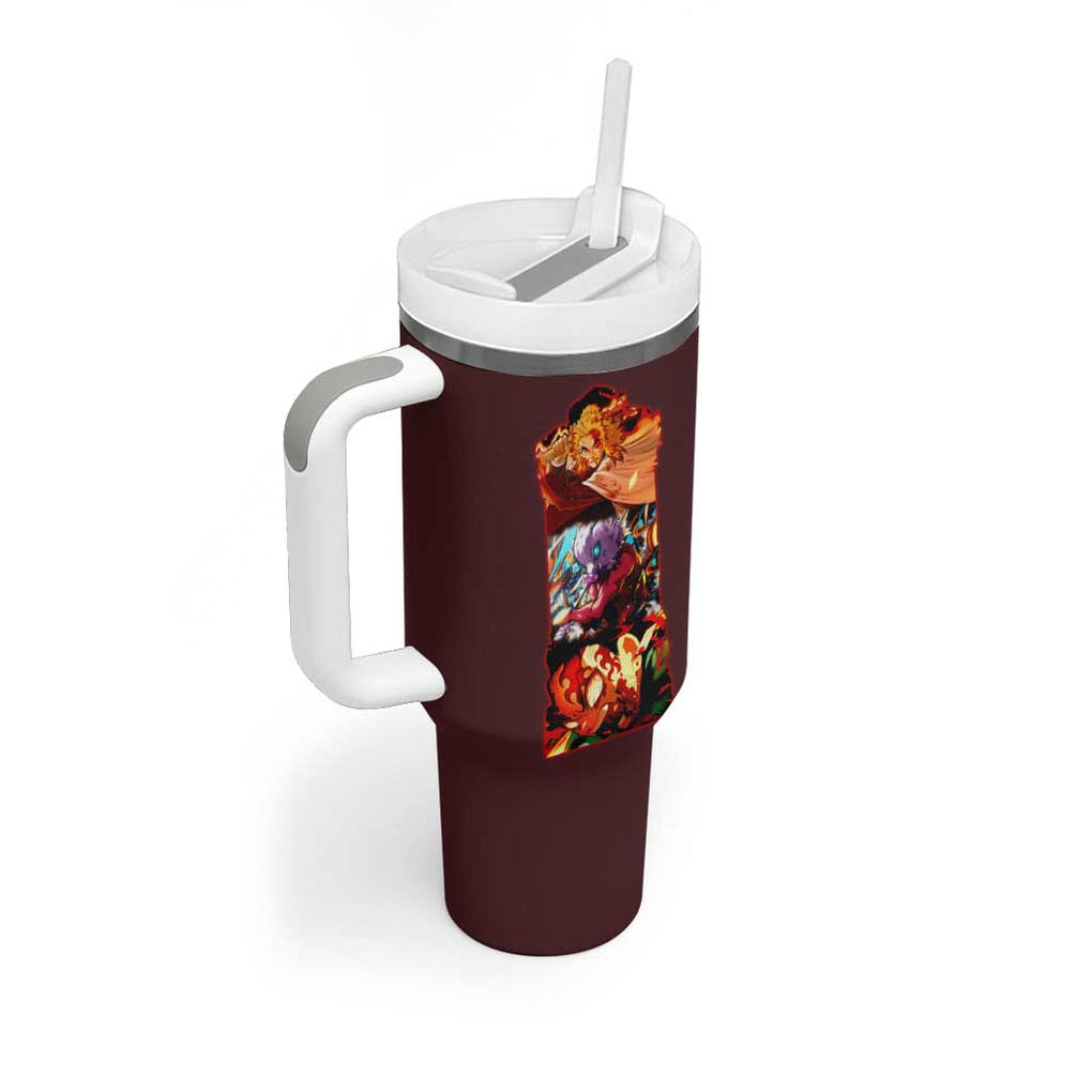 Entertainment District Arc Demon Slayer Tumbler With Handle Anime Style