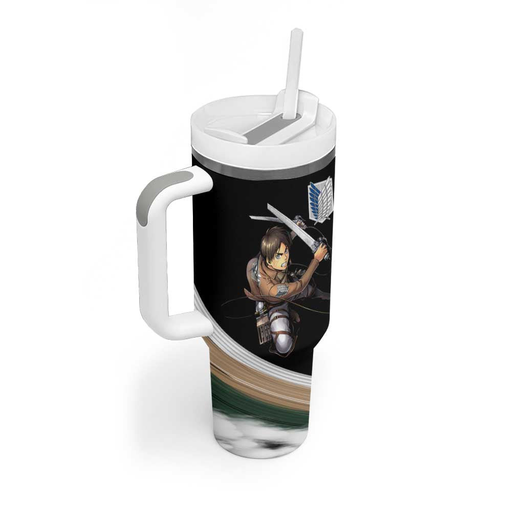 Eren Yeager Attack On Titan Tumbler With Handle Anime Style