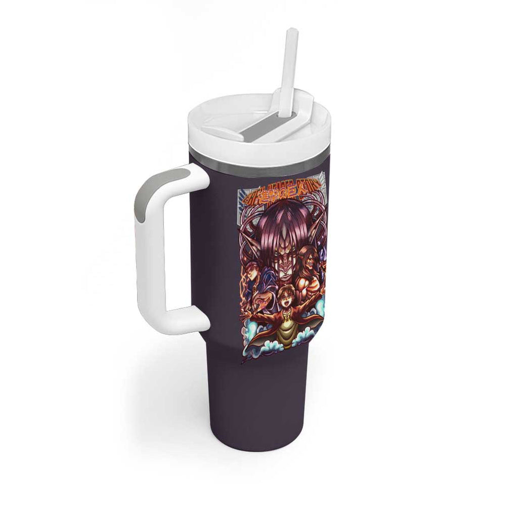 Eren Yeager Story Attack On Titan Tumbler With Handle Japan Anime Style