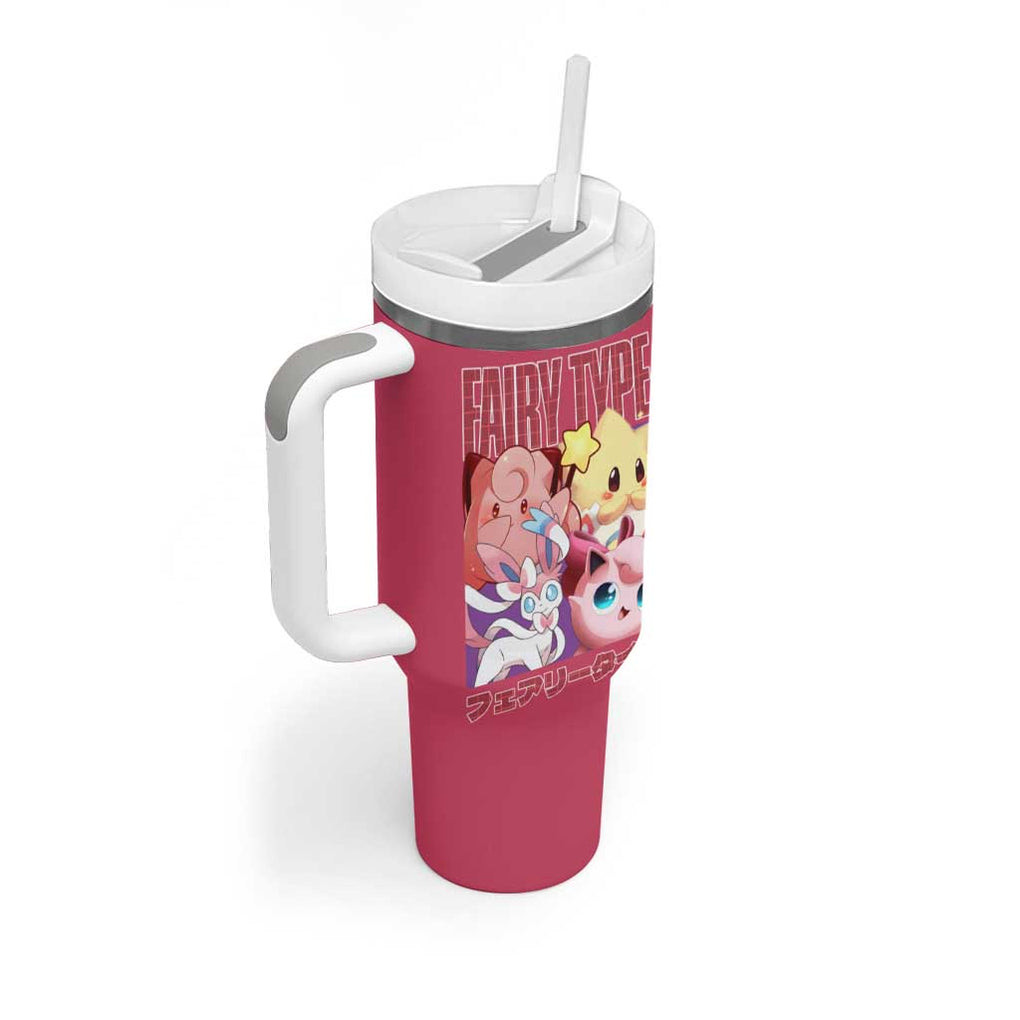 Fairy Type Poke Tumbler With Handle Anime Style