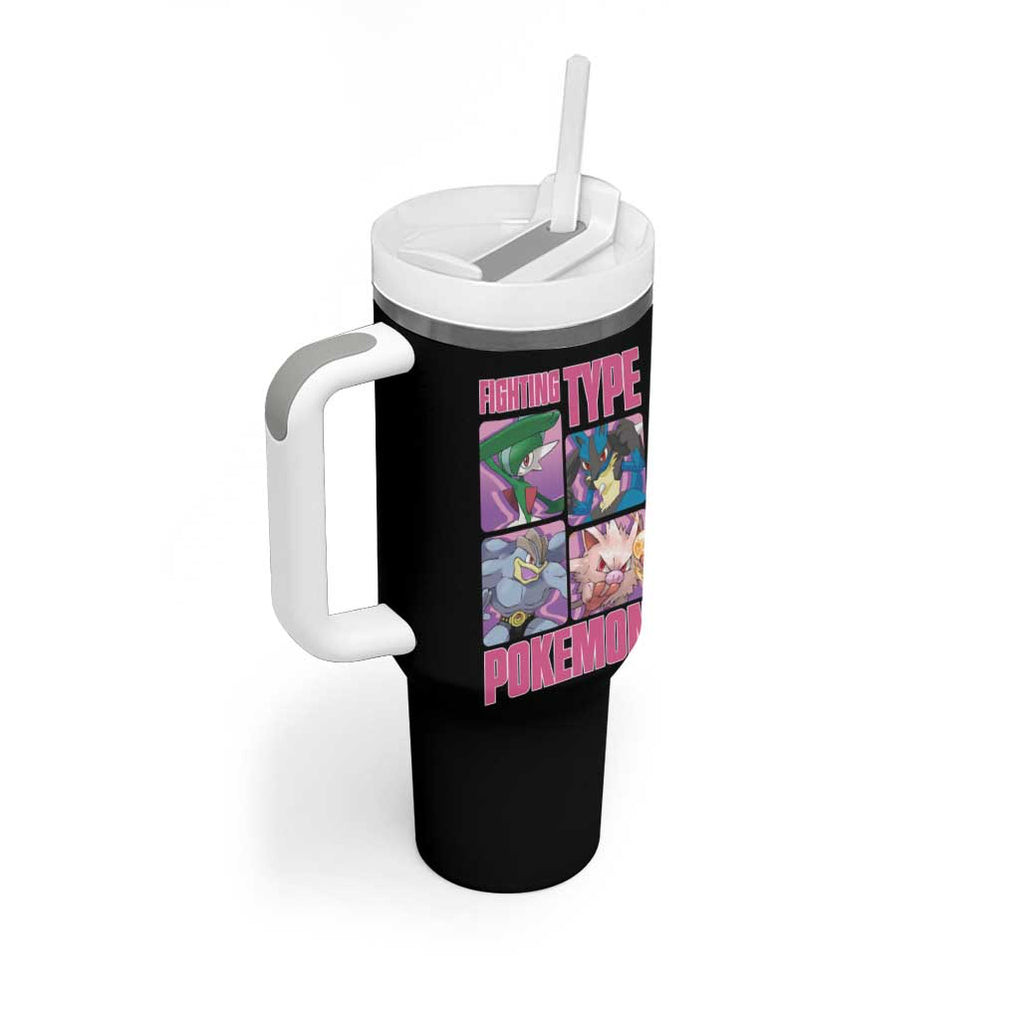 Fighting Type Poke Tumbler With Handle Anime Style