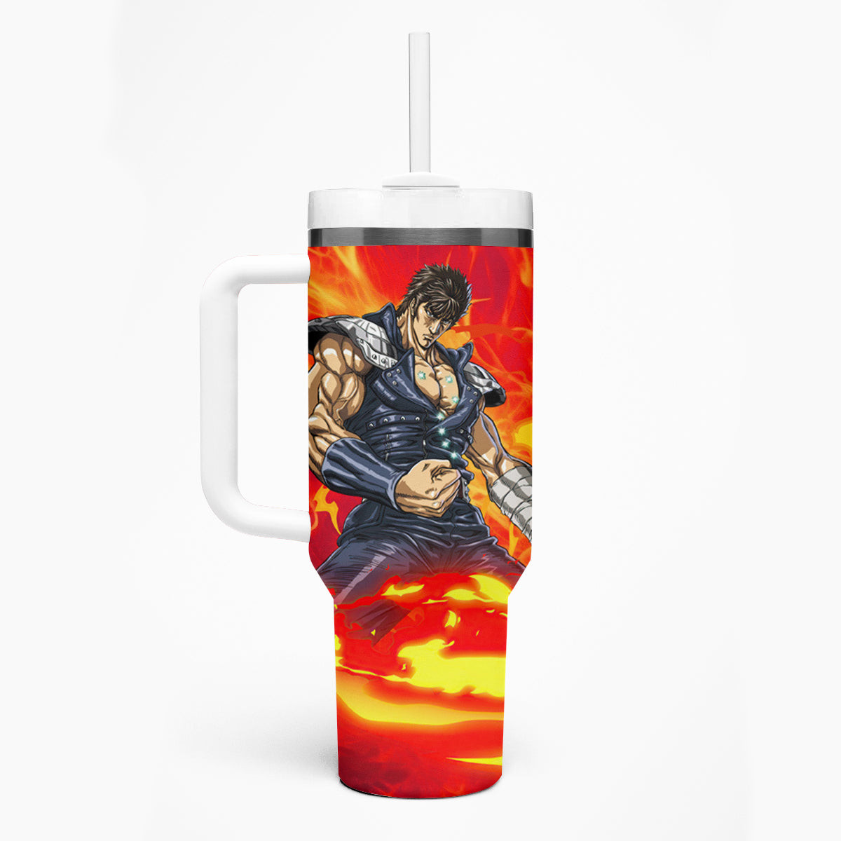 Fist Of The North Tumbler With Handle Anime Style