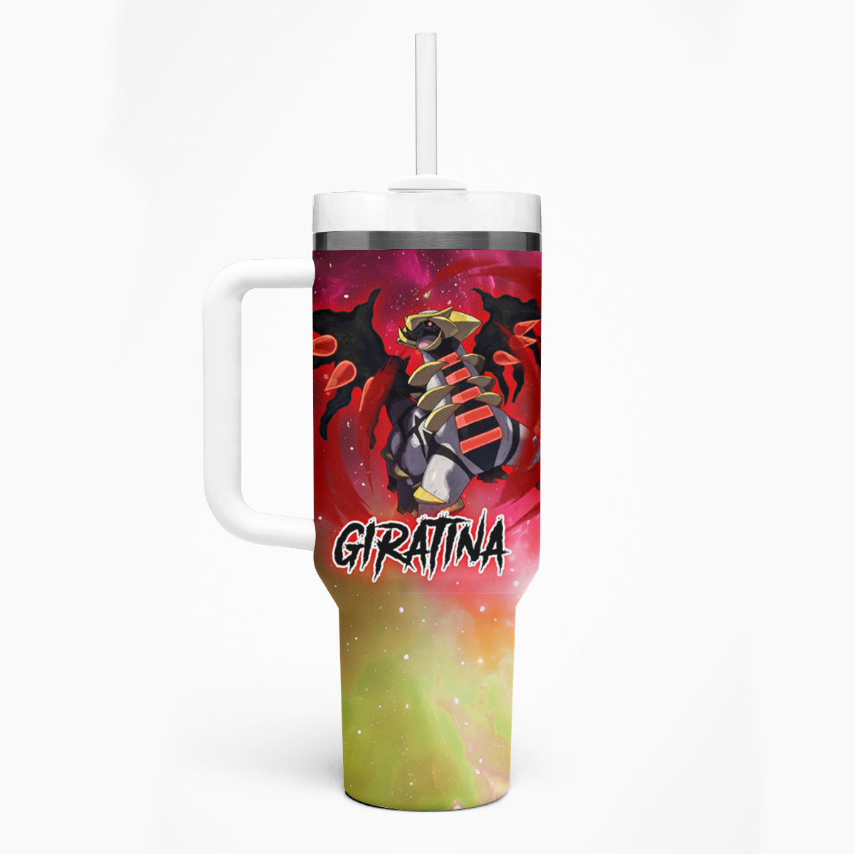 Giratina And Arceus Pokemon Tumbler With Handle Anime Style